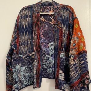Johnny Was Reversible Silk Kimono - Brand New, One Size
